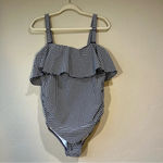 Kona Sol one piece swimsuit gingham plaid ruffle preppy classic removeable straps beach Photo 2