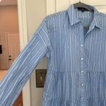 Tuckernuck Pomander place shades of blue stripe tiered dress Size M Photo 2