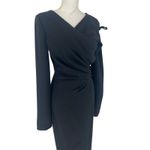 Nanushka Black Weslyn Asymmetric Wrap Maxi Dress w/ Cutout in Boucle Photo 9