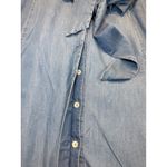 Boden Denim Chambray Button Front Tie Waist Shirt Dress Soft girl feminine Sz 14 Blue Photo 3