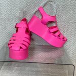 Berness‎ Brianna Fisherman Flatform Sandals Hot Pink Size 7 Y2K Chunky Platform Photo 5