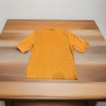 Maeve  Anthropologie Womens Size XL Shirt Short‎ Sleeve Ribbed Mustard Yellow. Photo 1