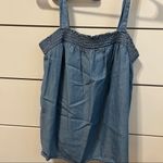 American Eagle Old Navy Blue Flowy Tank Top Photo 1
