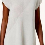 Eileen Fisher  Mixed Knit Tunic Sweater Top Bone‎ Gray Cream Size Small Photo 0