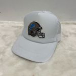 NFL Detroit Lions trucker hat White with Blue and silver helmet logo! Photo 6