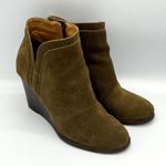 Lucky Brand  Ankle Bootie Suede Yimina Green Size 8.5 Photo 1
