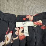 Joie  100% Silk Black & Pink Floral Print Sleeveless‎ Top Size XS Photo 4