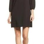 Eliza J  Balloon Sleeve Shift Dress Boatneck Black Business Casual Preppy Size 0 Photo 0