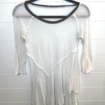 Free People Women's  White Asymmetrical Top Size Small Bohemian Casual Neutral Photo 0