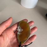 Vintage Agate Crystal Pendant Brown Photo 5