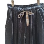 ZARA Black Velour Drawstring Waist Wide Leg Lounge Casual Pants Women Sz S Photo 2