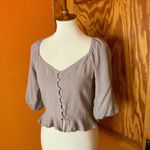 Blue Ivy by KC feminine mocha peasant top Size M Photo 8