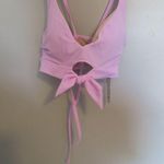 Shade & Shore  bow front halter bikini top in Purpleish-pink size 34B. New with tags. Photo 1