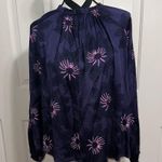 Omika Dark Purple and Pink Floral Blouse Photo 0