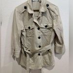 Selene Sport Cream Trench Coat with Belted Waist Size L Photo 0