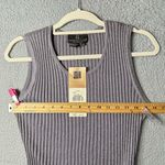 Carole Little Top Womens M Lilac Metallic Scoop Neck Ribbed Sweater Tank Top NEW Purple Size M Photo 2