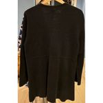 Eileen Fisher Black Silk Blend Mandarin Collar Button Tunic Sweater Womens LARGE Photo 12