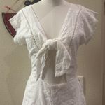 Dee Elly NWT Tie Front Embroidered Romper Photo 7