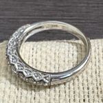 14K White Gold Diamond Band Promise Engagement Ring Silver Photo 4