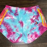 Aviator Nation  Blue Purple Tie Dye Four Stripe Sweat Shorts Photo 1