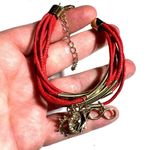 Boutique Multistrand Charm Bracelet Adjustable Red Gold Star Sun Moon Infinity Celestial Photo 5