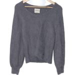 Abercrombie & Fitch Womens Soft AF Blue Knit Long Sleeve Scoop Neck Sweater Sz S Photo 0