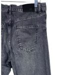 ZARA Distressed Straight Full Length Leg High Rise Stretch Jean 10 Washed Gray Photo 8