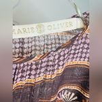 Marie Oliver Gracie Orchid Leaf Print Chiffon Midi Maxi Dress Size S Photo 11