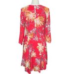 Free People  Women’s Floral Eyes On You Coral Trapeze Pocket Mini Dress Photo 6