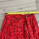 Preen Line Red Black Viscose Sharkbite Asymmetrical Flowy Knee Length Skirt M Size M Photo 7
