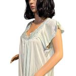American Vintage Kayser Green flutter sleeves Long Nightgown size medium Photo 8