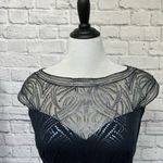 Tadashi Shoji  lace sequins navy blue cocktail semi formal dress XL Photo 1
