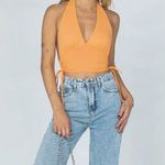 Princess Polly PENELOPE HALTER TOP ORANGE size 6 nwot Photo 2