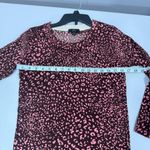 J.Crew  Light Pink and Burgundy Fitted 3/4 Sleeve Sweater Size XS EUC Photo 4