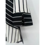 IC by Connie K Jacket Womens Medium Artsy Striped White Black Big Button USA Photo 3