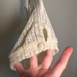 Free People see through lace top - buttons down the back - cream - sz medium Photo 4