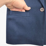 Pendleton Vintage 1980s  Navy Wool Blazer Minimalist Officecore Size 6 Petite Photo 4