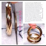 UNOAERRE 14KT DESIGNER X-LG HOOPS ~ BUTTERY RICH SOLID LUSTROUS YELLOW GOLD EARRINGS Photo 6