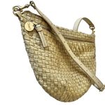 Clare V Grande Fanny Cream Leather Woven Checker Belt Bag Crossbody Handbag Photo 9