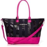 Victoria's Secret Victoria’s Secret PINK 2013 Black Friday Black/Pink Weekender Bag NWT Photo 1