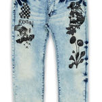 Macy's Reason Graphic Light Wash Cotton Jeans  Photo 0