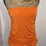 SheIn Orange Scrunch Tube Top Photo 1