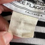 Vintage Three Flaggs Womens Knit T Shirt Top Short Sleeve Pullover Striped Large Black Photo 6