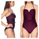 Ted Baker Frilda One Piece Swimsuit Burgundy Photo 1