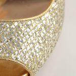 Badgley Mischka  Women's Humbie Pump Size 9.5 Gold Glitter Platfrom Heels Slip On Photo 10