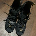 Schutz  lucite clear heel Strappy buckle heels bobo fall party $150 6 black Photo 6