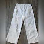 J.Crew  Wide Leg Trouser Pants White Cream Size M Stretchy Hippie Boho Trendy Photo 1