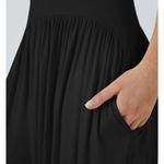 Halara NWT Tube Top Style Side Pocket Jumpsuit SIZE S. Haram style. Stretchy! Photo 7