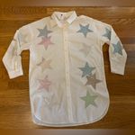 NWT rhinestone star oversized shirt white poplin size M Size M Photo 3