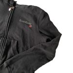 Bebe Vintage Y2K Black Graphic Cropped Zip Up Hoodie 🔥 Photo 3